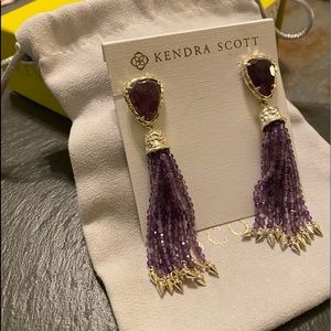 Kendra Scott Misha Tassle in amethyst & gold